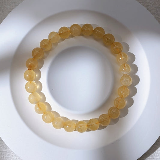 [MBCA01] Mango Calcite Beaded Bracelet 芒果方解石手串 7-9mm