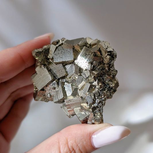 [PY24] Pyrite splattered with Galena, Peru