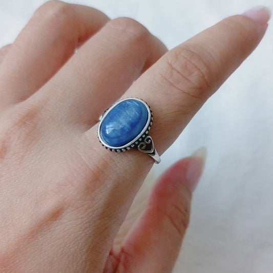 [MRKY02] Kyanite Silver ring 藍晶銀戒指