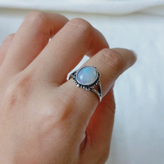[MROP02] Opal Silver Ring 澳寶石銀戒指