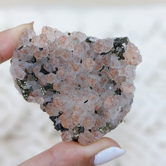 [QZ02] Quartz with Chalcopyrite and Hematite 黃銅礦赤鐵水晶共生