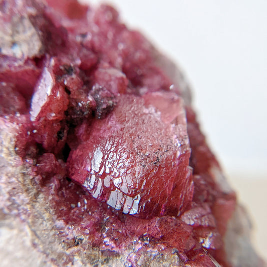 [CC02] Burgundy Cobaltocalcite with Malachite and Calcite, Congo