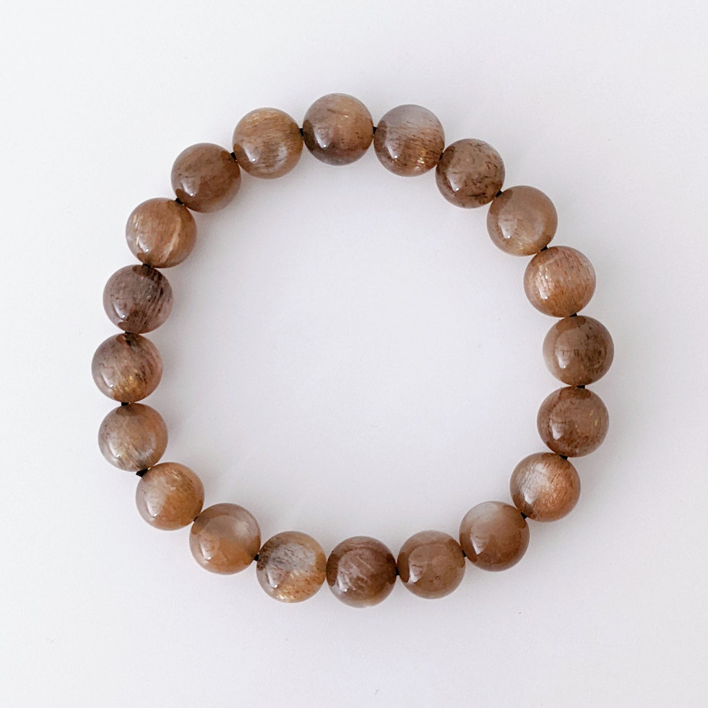 [MBSU04] High Grade Sunstone Beaded Bracelet 高品黑金太陽石手串 10mm