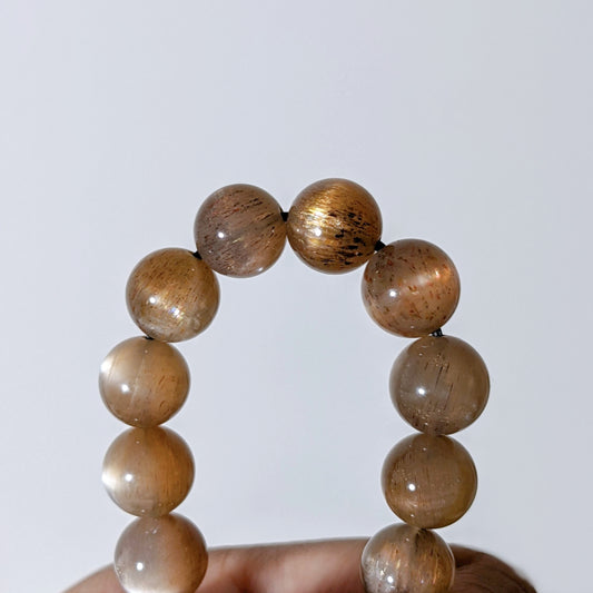 [MBSU03] Sunstone Beaded Bracelet 高品太陽石手串 10mm