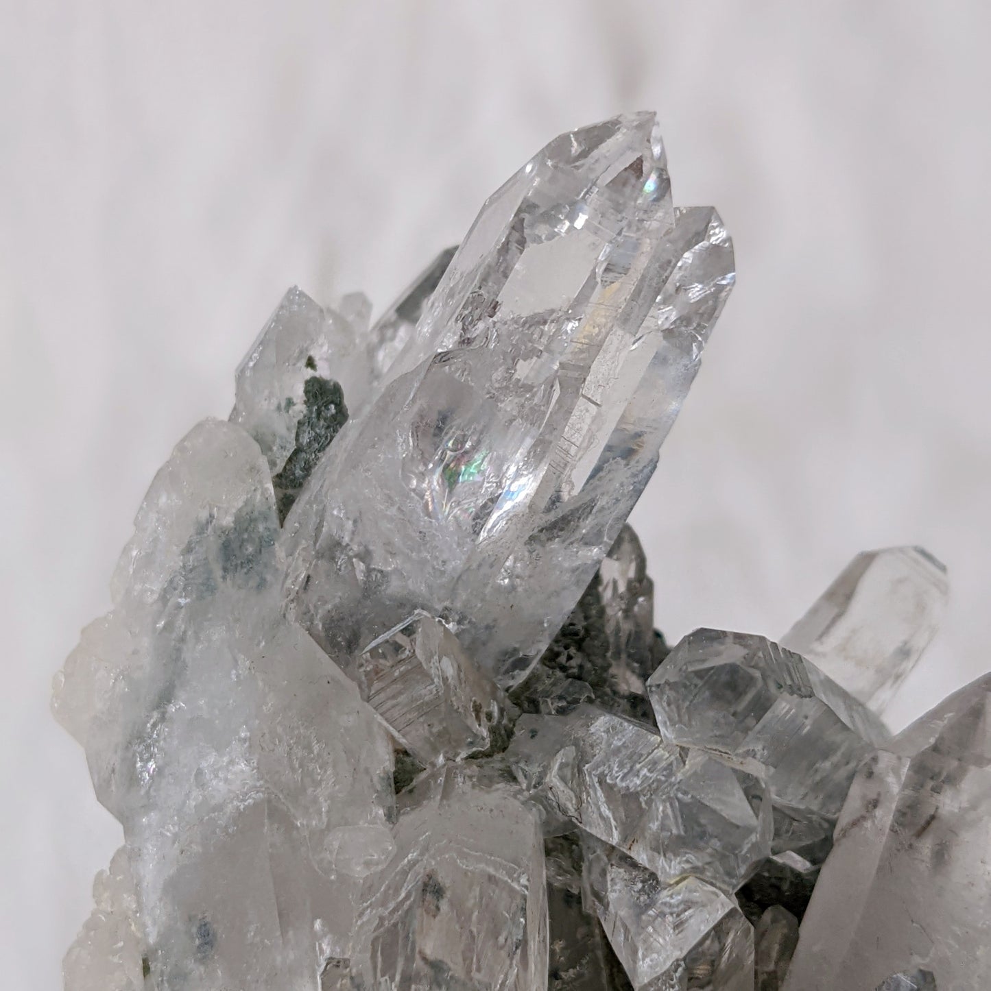 [LE04] Rare Water Clear Green Lemurian Cluster Premium Grade (Record Keeper)