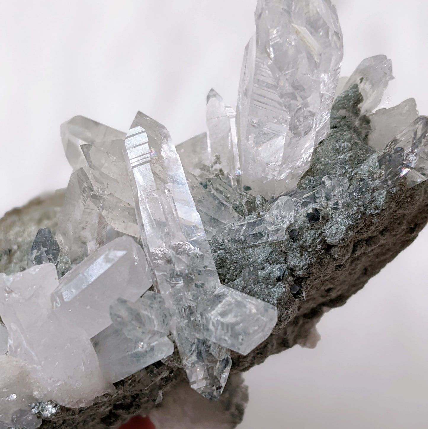 [LE04] Rare Water Clear Green Lemurian Cluster Premium Grade (Record Keeper)