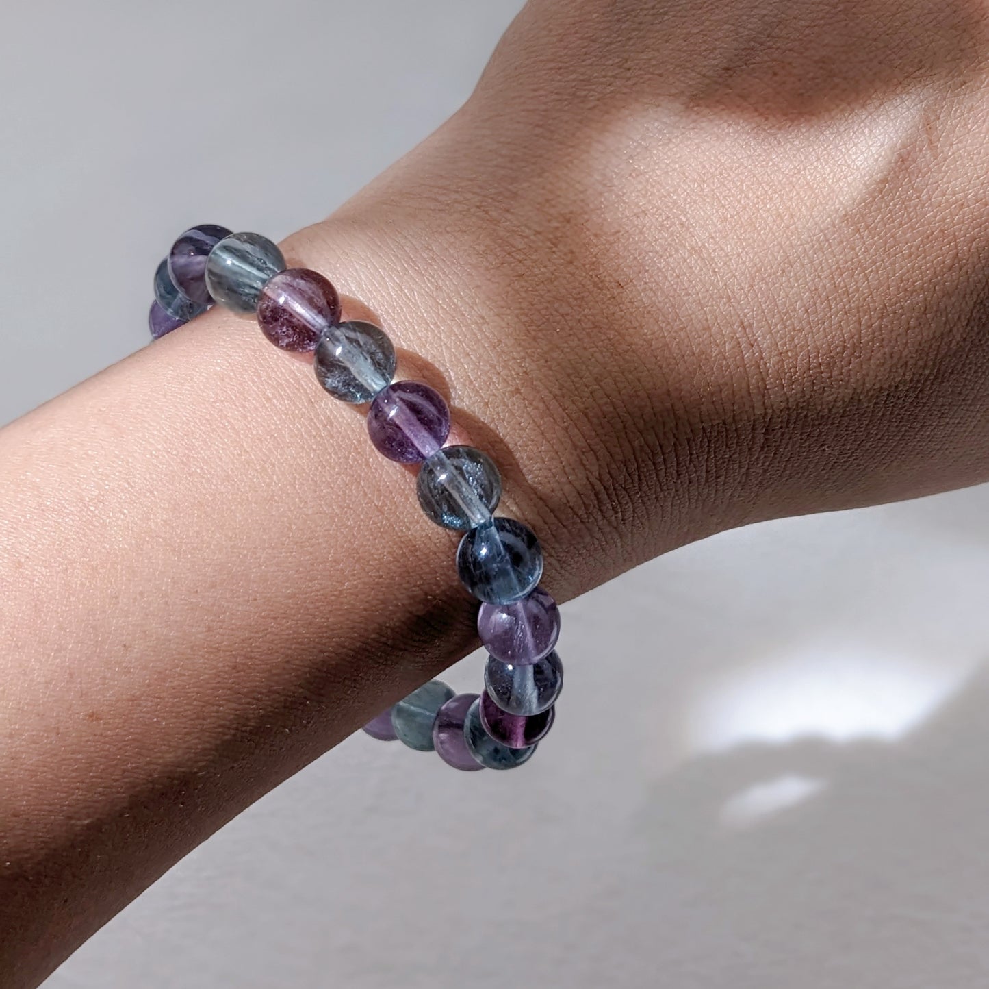 [MBFL01] Fluorite Beaded Bracelet 夢幻色螢石手串 8+mm