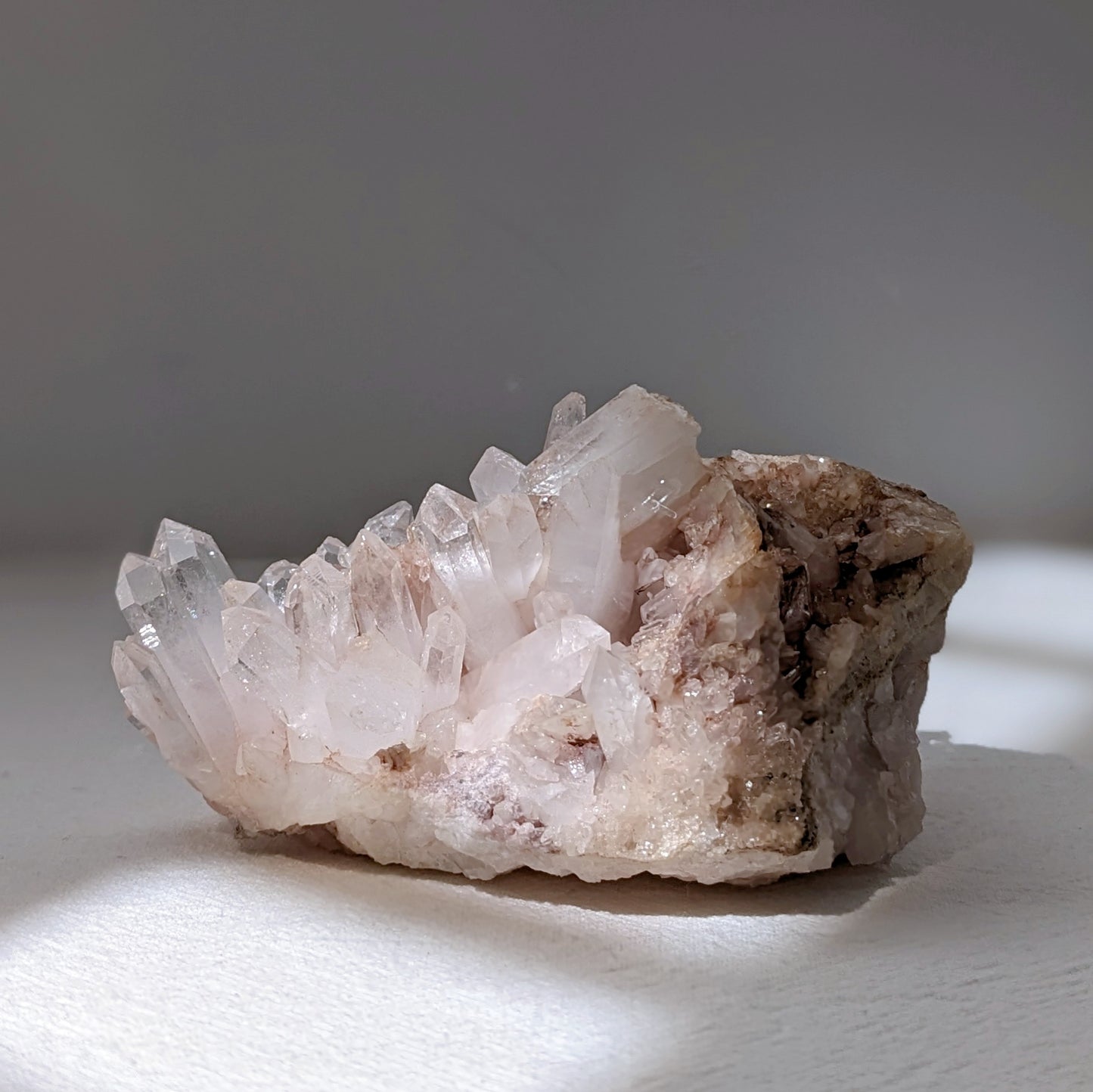 [LE09] Rare Pink Lemurian Faden Quartz Cluster Premium Grade, Colombia