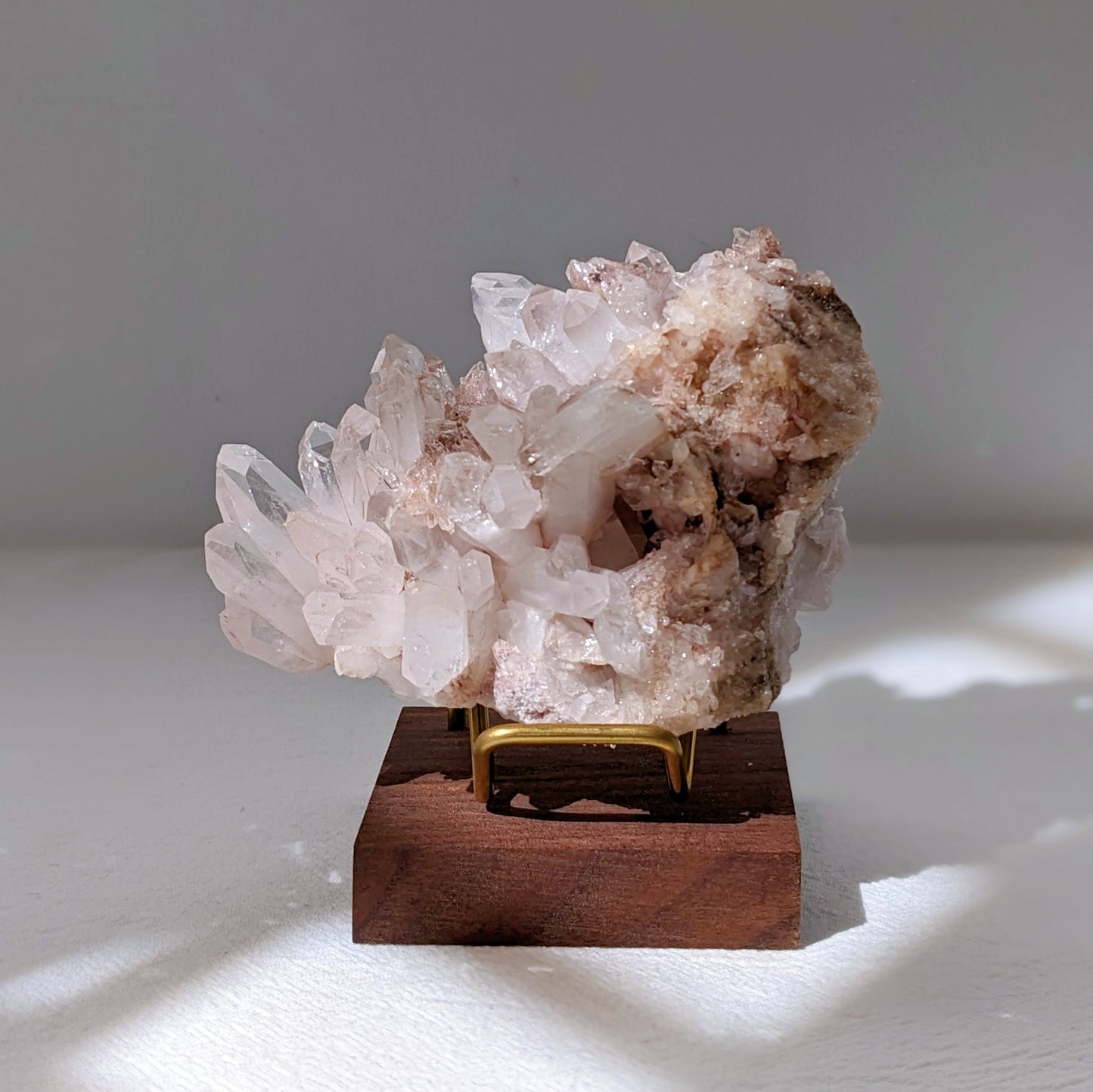 [LE09] Rare Pink Lemurian Faden Quartz Cluster Premium Grade, Colombia