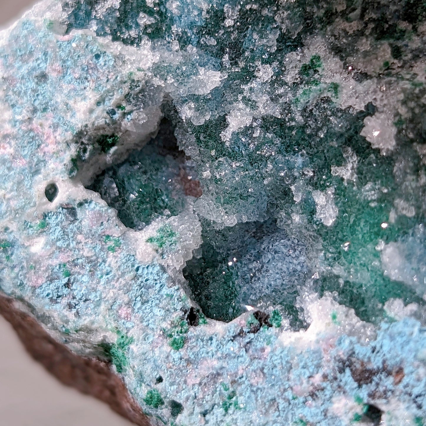 [CY04] Druzy Chrysocolla Malachite, Congo 孔雀礦硅孔雀礦水晶共生