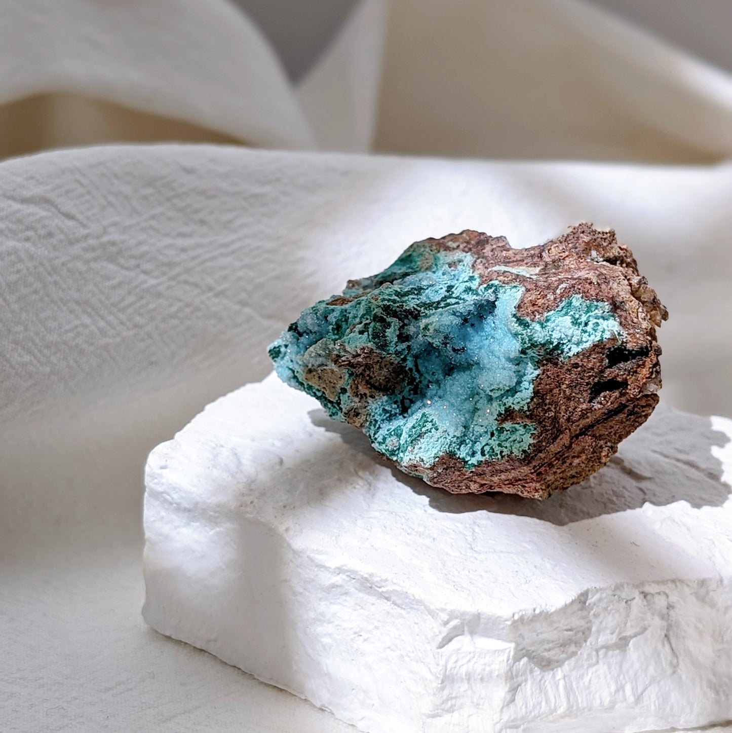 [CY02] Chrysocolla Malachite Dioptase and Quartz, Congo 剛果硅孔雀石翠銅石英共生