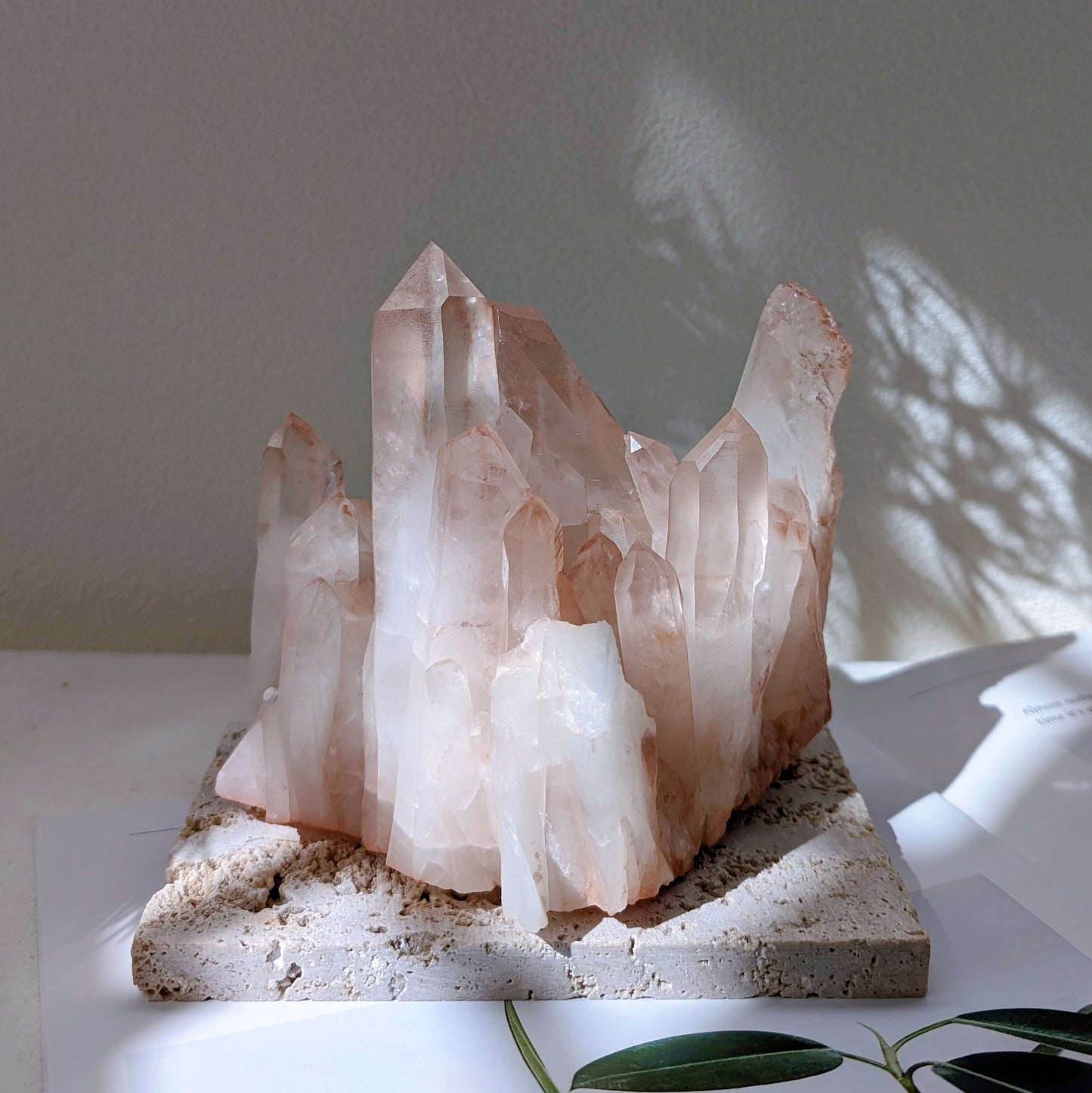 [QT05] Pink Clear Quartz Cluster, Madagascar