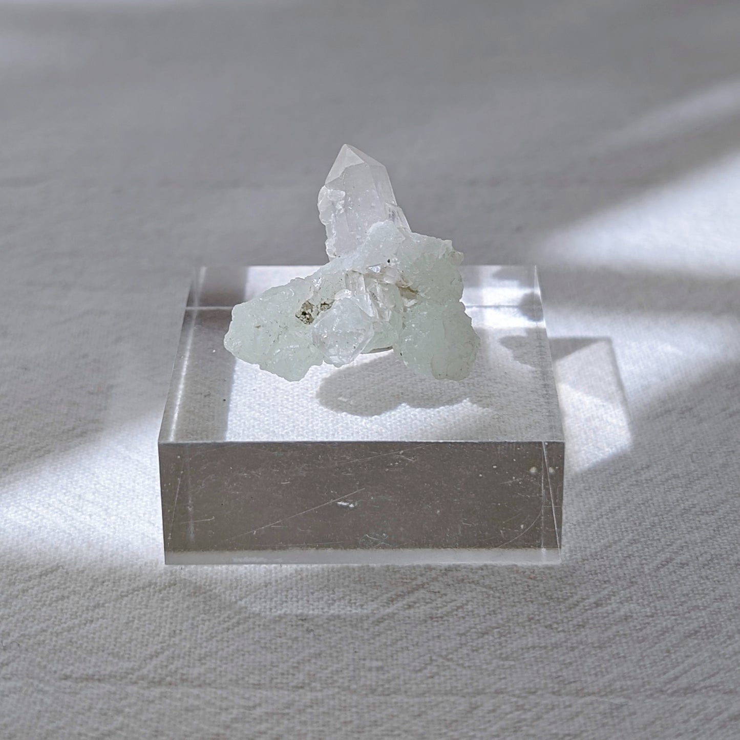 [PR04] Prehnite with Quartz mini Specimen