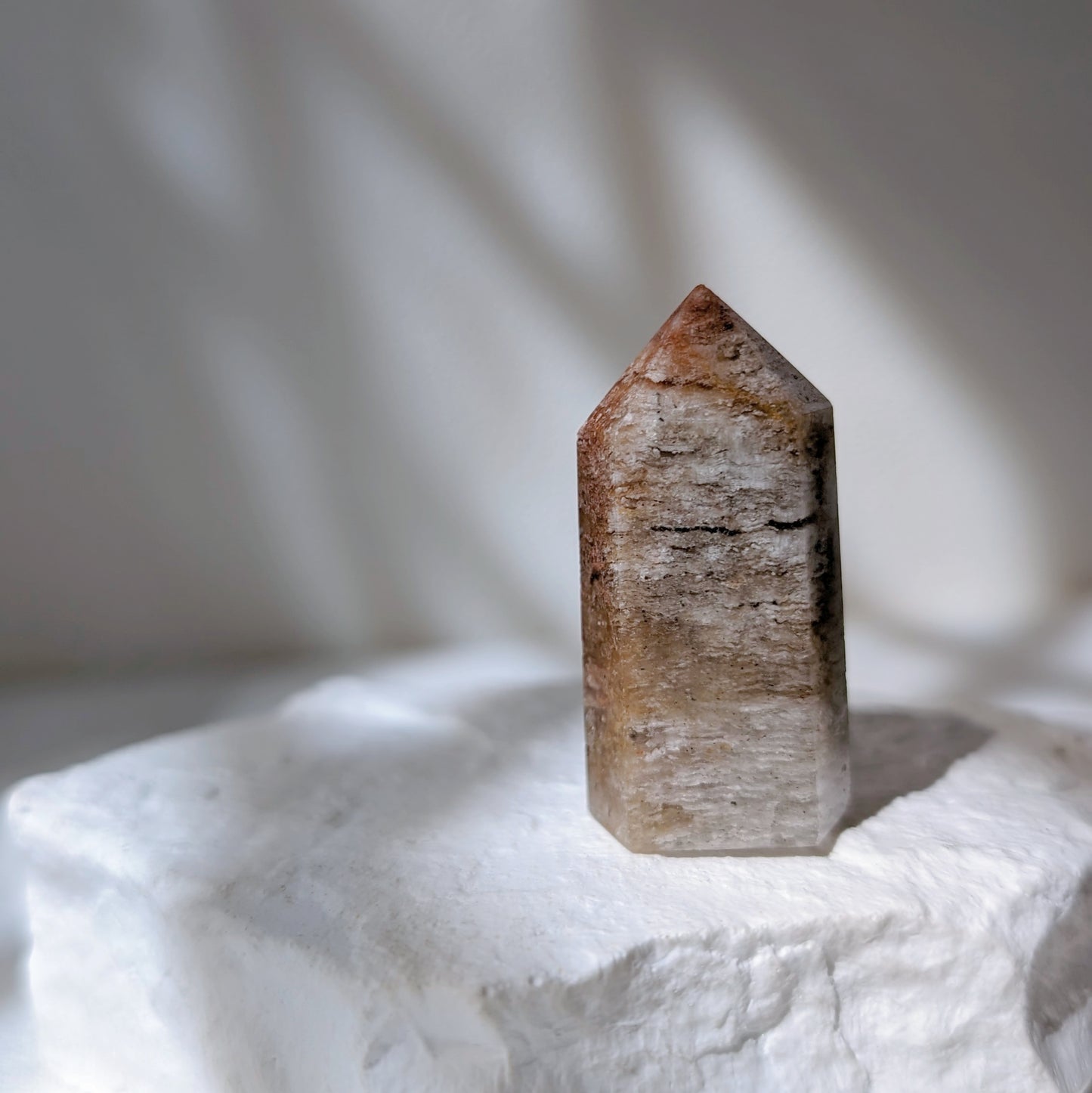 [LD08] Clear Quartz with Lodolite mini obelisk 幽靈水晶小柱