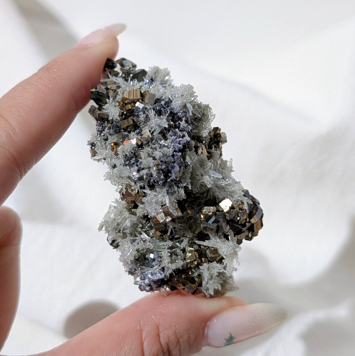 [PY28] Pyrite, Galena with Quartz, Bulgaria 保加利亞黃鐵礦方鉛礦白水晶共生