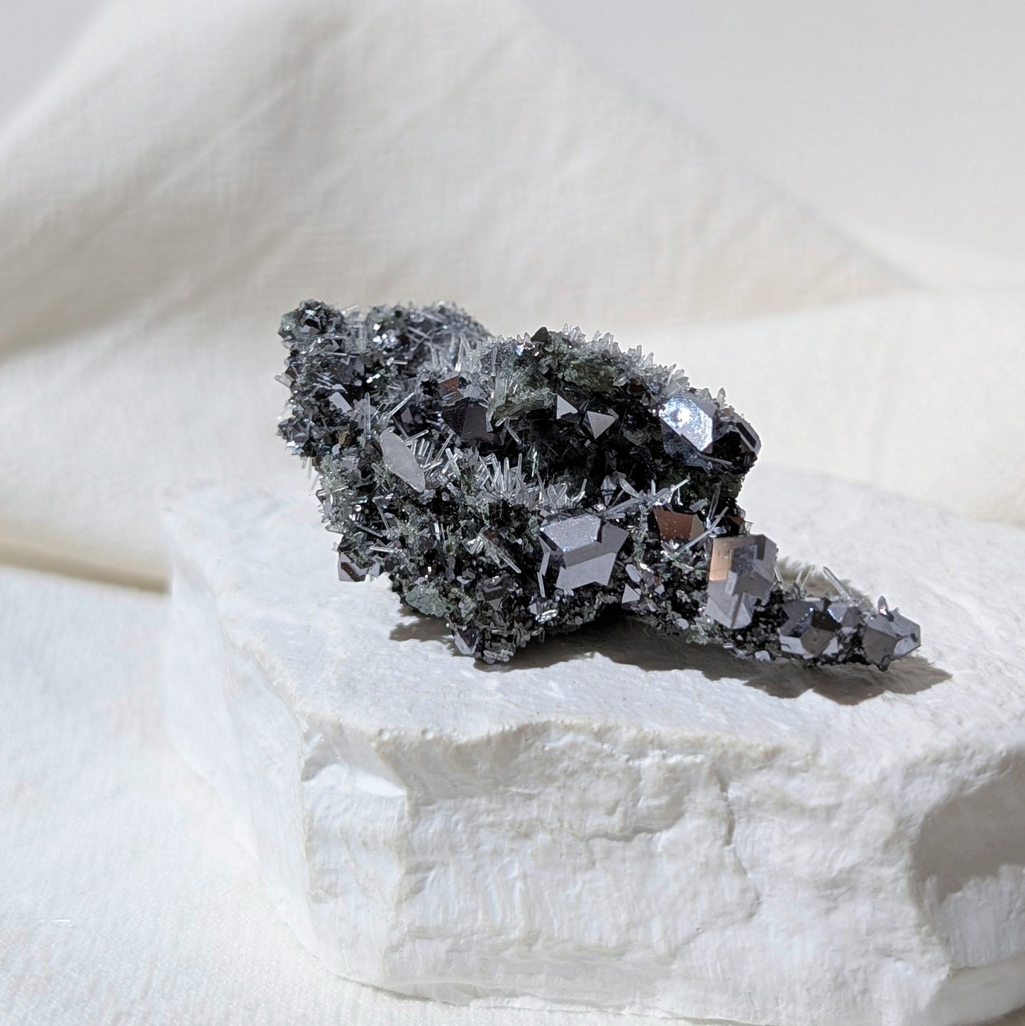 [GA04] Galena with Quartz, Bulgaria 保加利亞方鉛礦白水晶共生