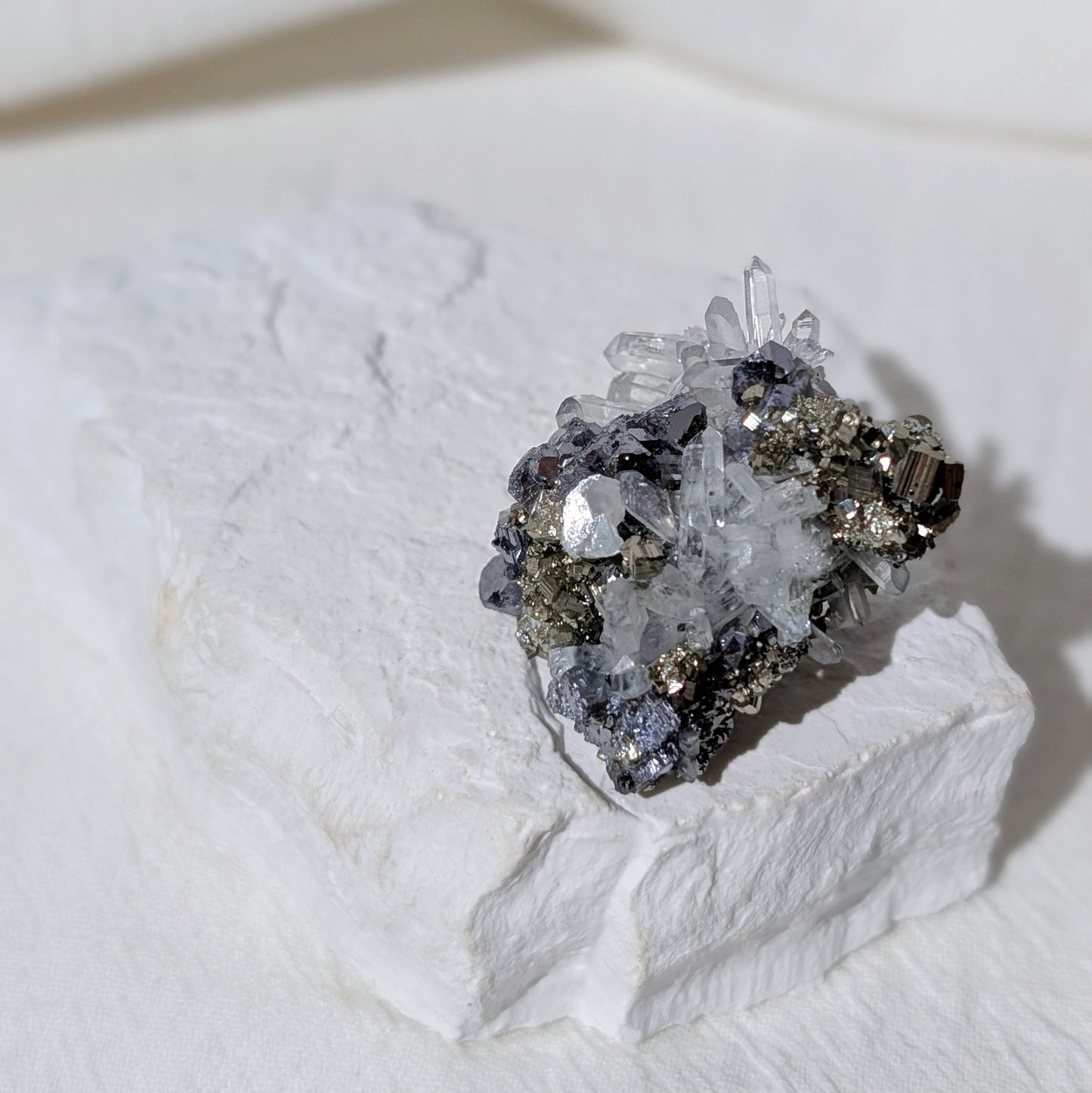 [PY32] Pyrite, Galena with Quartz, Bulgaria 保加利亞黃鐵礦方鉛礦白水晶共生