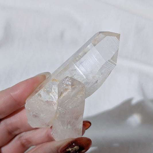 [LE18] High grade Lemurian Seed Quartz (golden healer+Twin quartz), Colombia