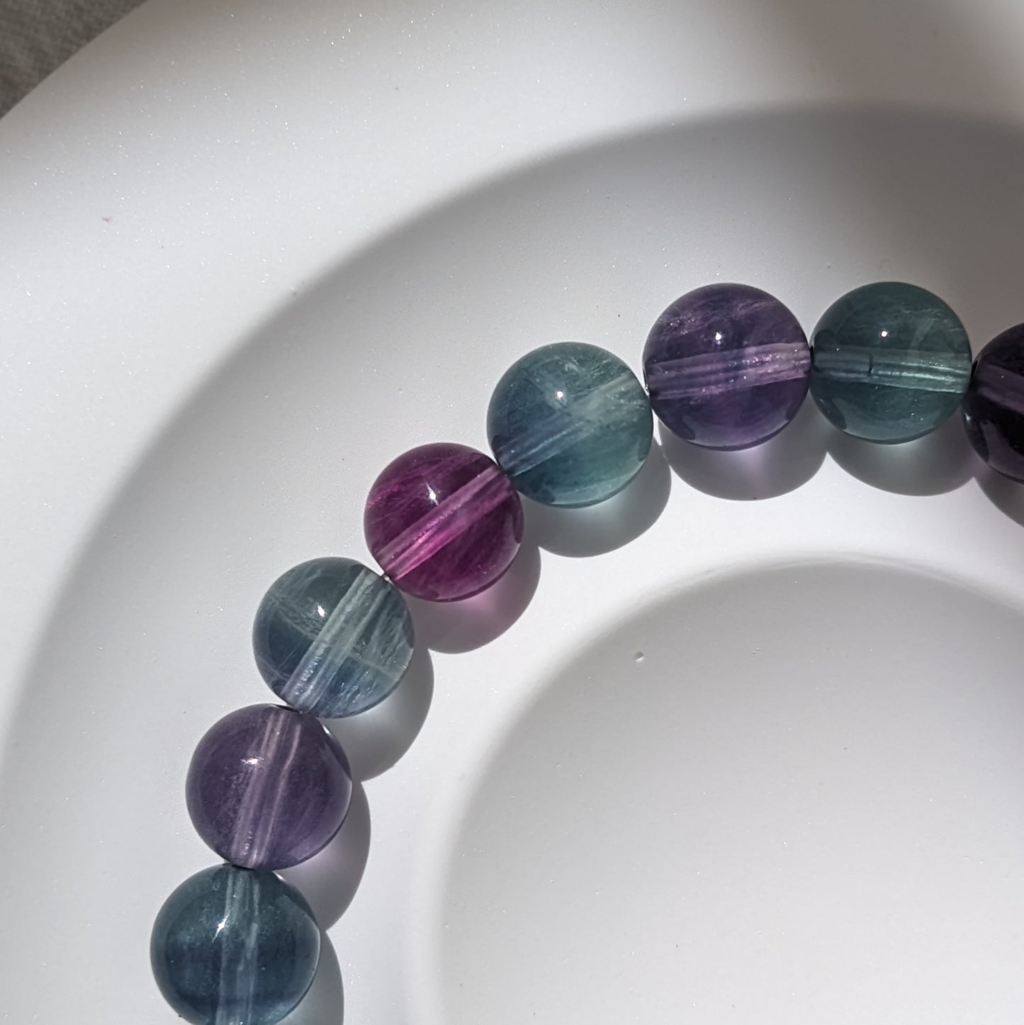 [MBFL01] Fluorite Beaded Bracelet 夢幻色螢石手串 8+mm