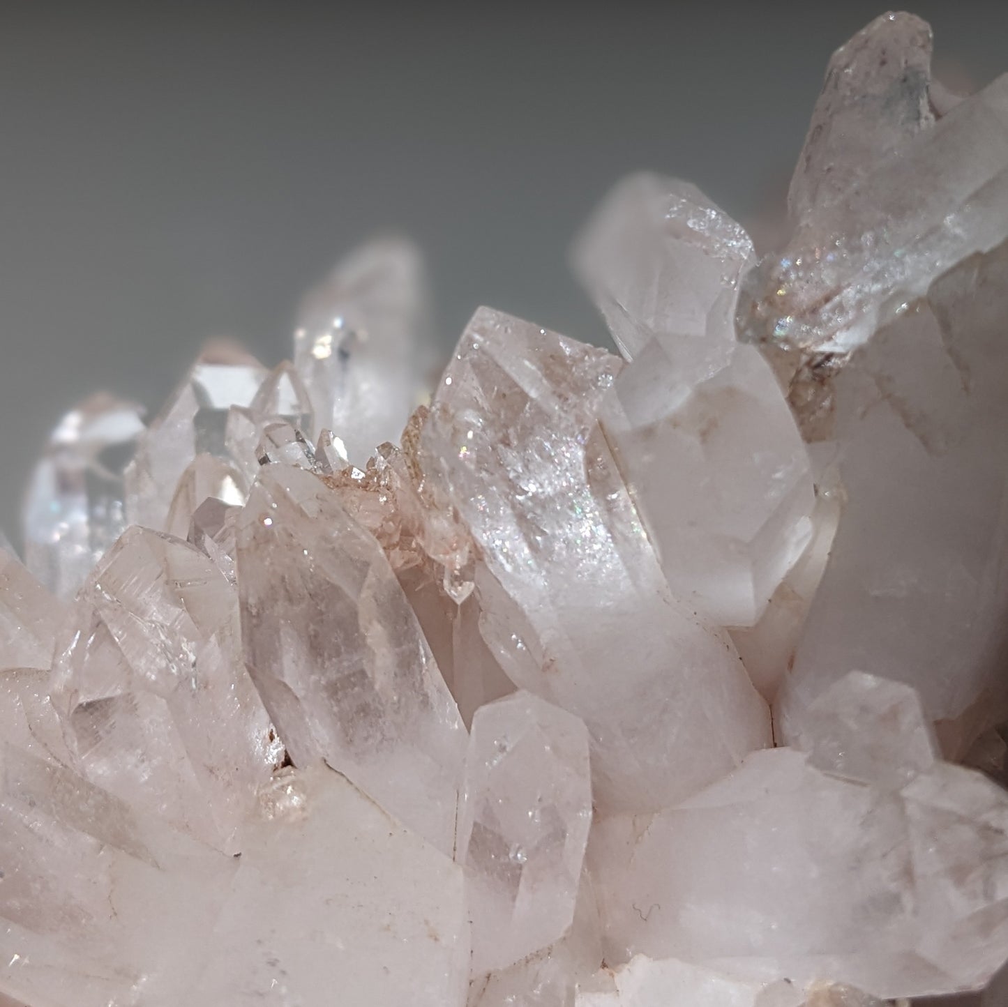 [LE09] Rare Pink Lemurian Faden Quartz Cluster Premium Grade, Colombia