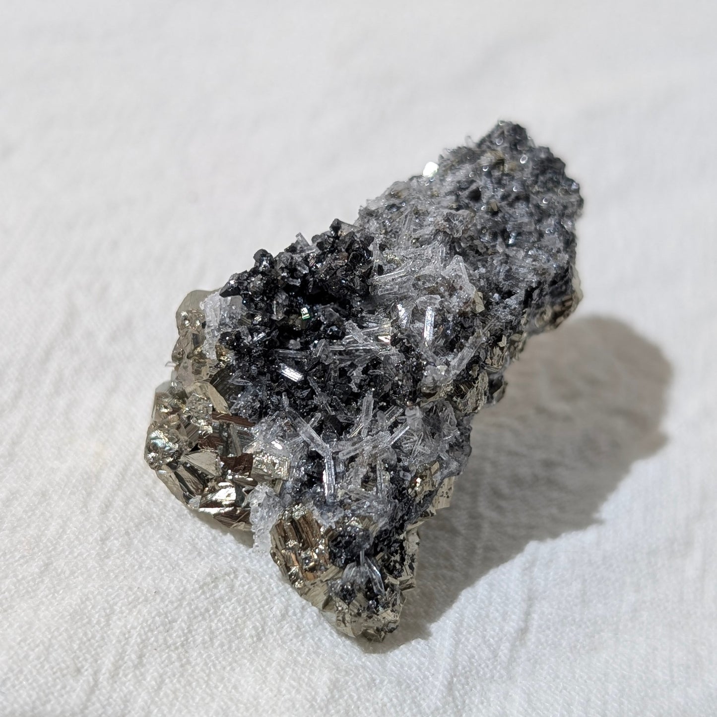 [PY25] Pyrite, Galena with Quartz, Bulgaria 保加利亞黃鐵礦方鉛礦白水晶共生