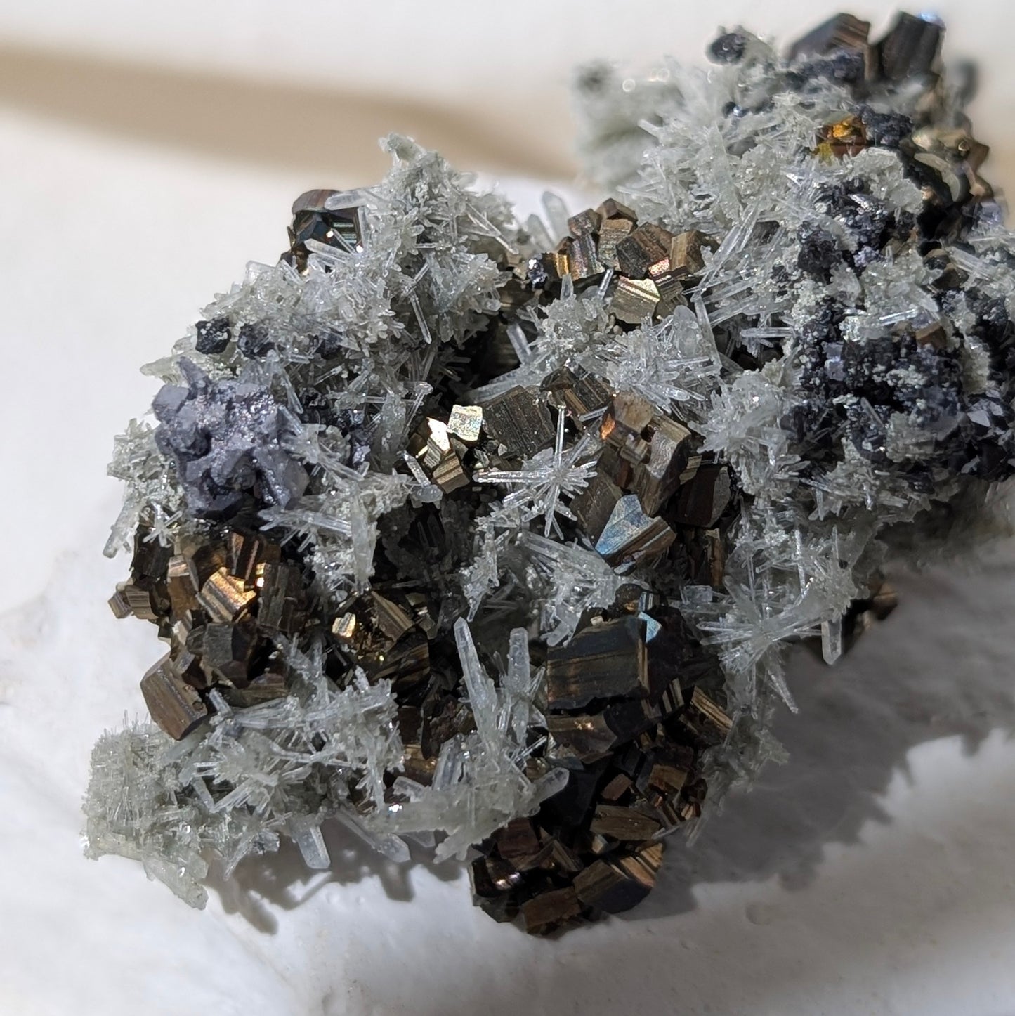 [PY28] Pyrite, Galena with Quartz, Bulgaria 保加利亞黃鐵礦方鉛礦白水晶共生