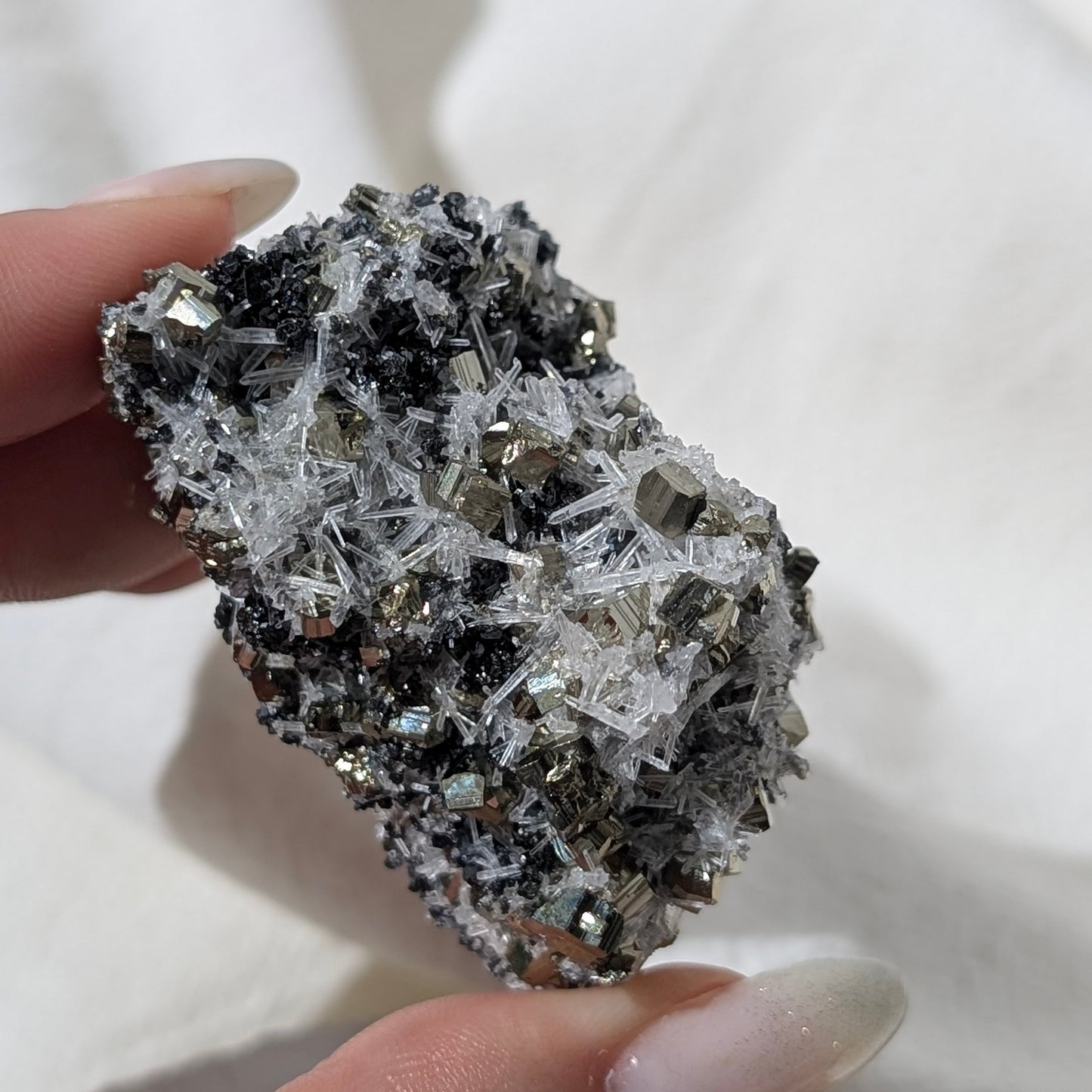 [PY29] Pyrite, Galena with Quartz, Bulgaria 保加利亞黃鐵礦方鉛礦白水晶共生