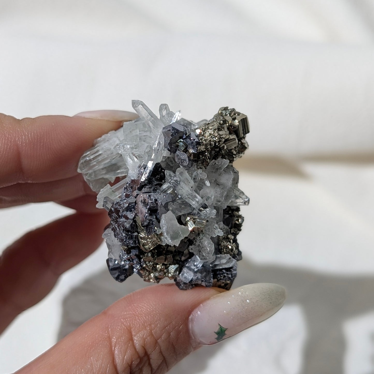 [PY32] Pyrite, Galena with Quartz, Bulgaria 保加利亞黃鐵礦方鉛礦白水晶共生