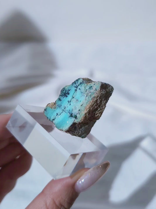 [CY08] Druzy Chrysocolla Malachite Pyrolusite, Congo 孔雀礦矽孔雀石軟錳礦共生