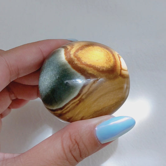 [PJ03] Polychrome Jasper Palm Stone