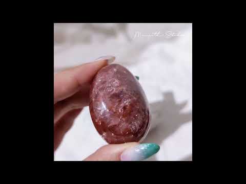 [FI02] Fire Quartz Palm Stone