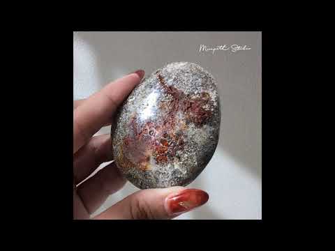 [OJ03] Volcano color Ocean Jasper Palm Stone 火山色系海洋碧玉把件