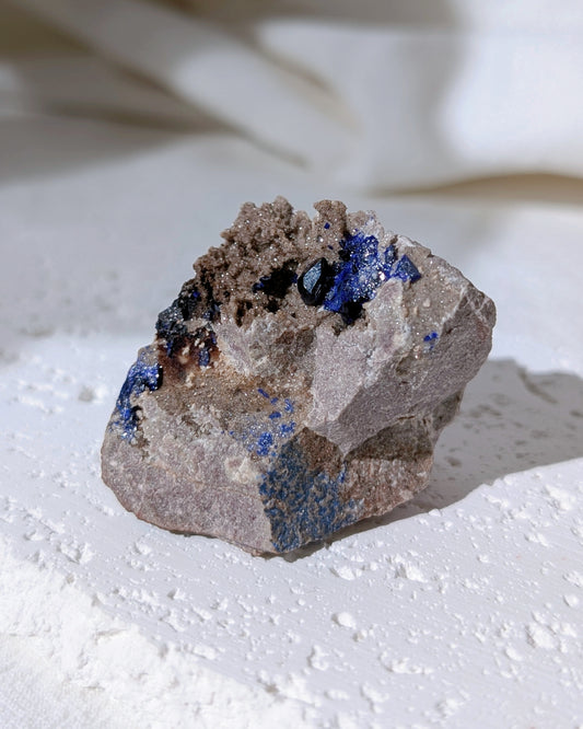 [AZ33] Azurite on matrix, Morocco