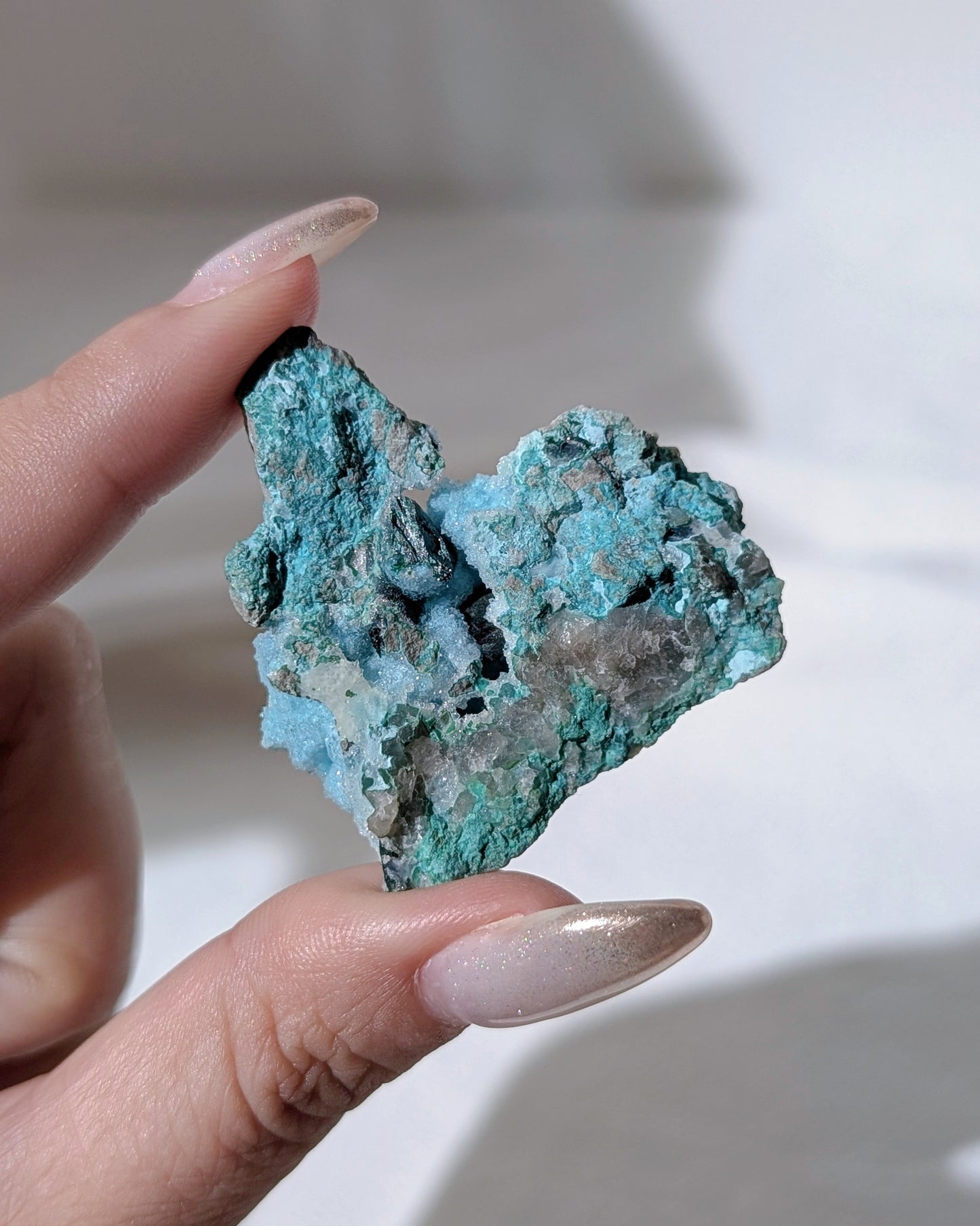 [CY10] Druzy Chrysocolla Malachite, Congo 孔雀礦矽孔雀礦石英共生