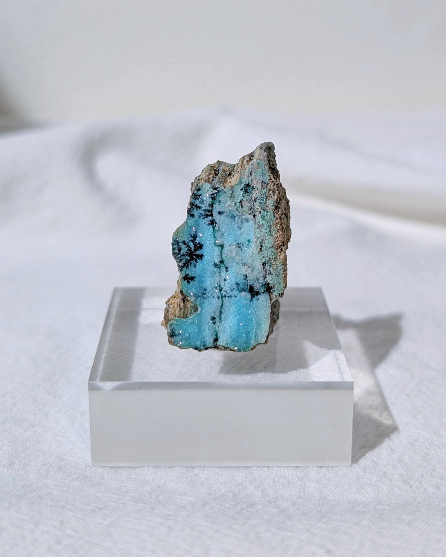 [CY08] Druzy Chrysocolla Malachite Pyrolusite, Congo 孔雀礦矽孔雀石軟錳礦共生