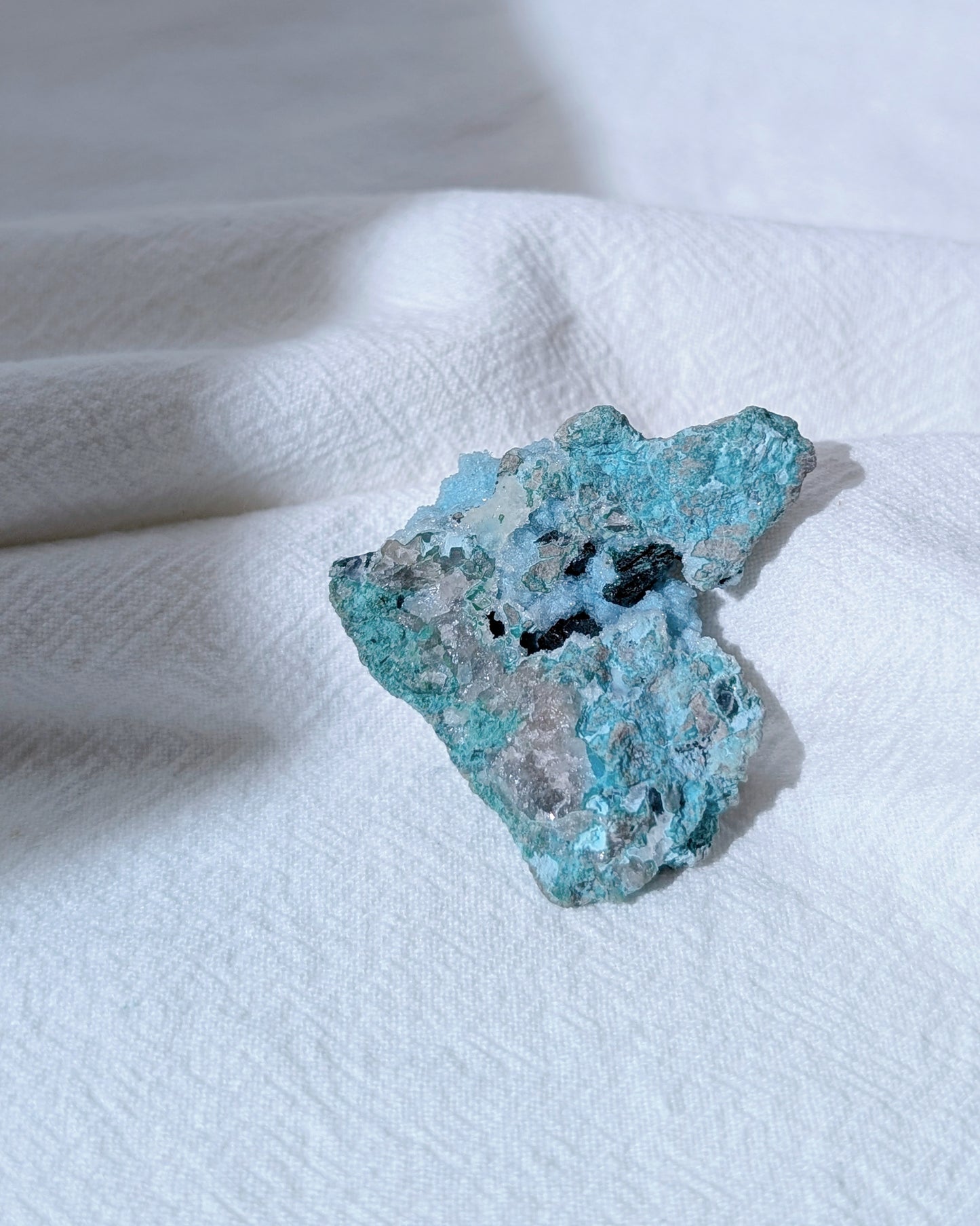 [CY10] Druzy Chrysocolla Malachite, Congo 孔雀礦矽孔雀礦石英共生