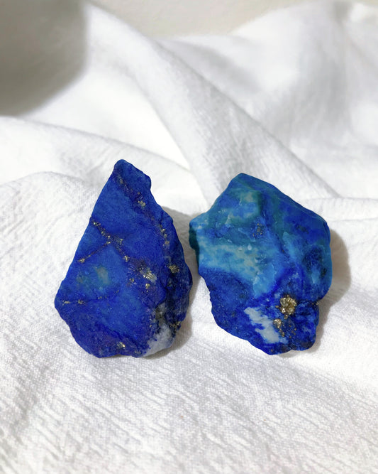 [LL20] Premium Quality Raw Lapis Lazuli (set of 2) 老礦青花紋青金石原石