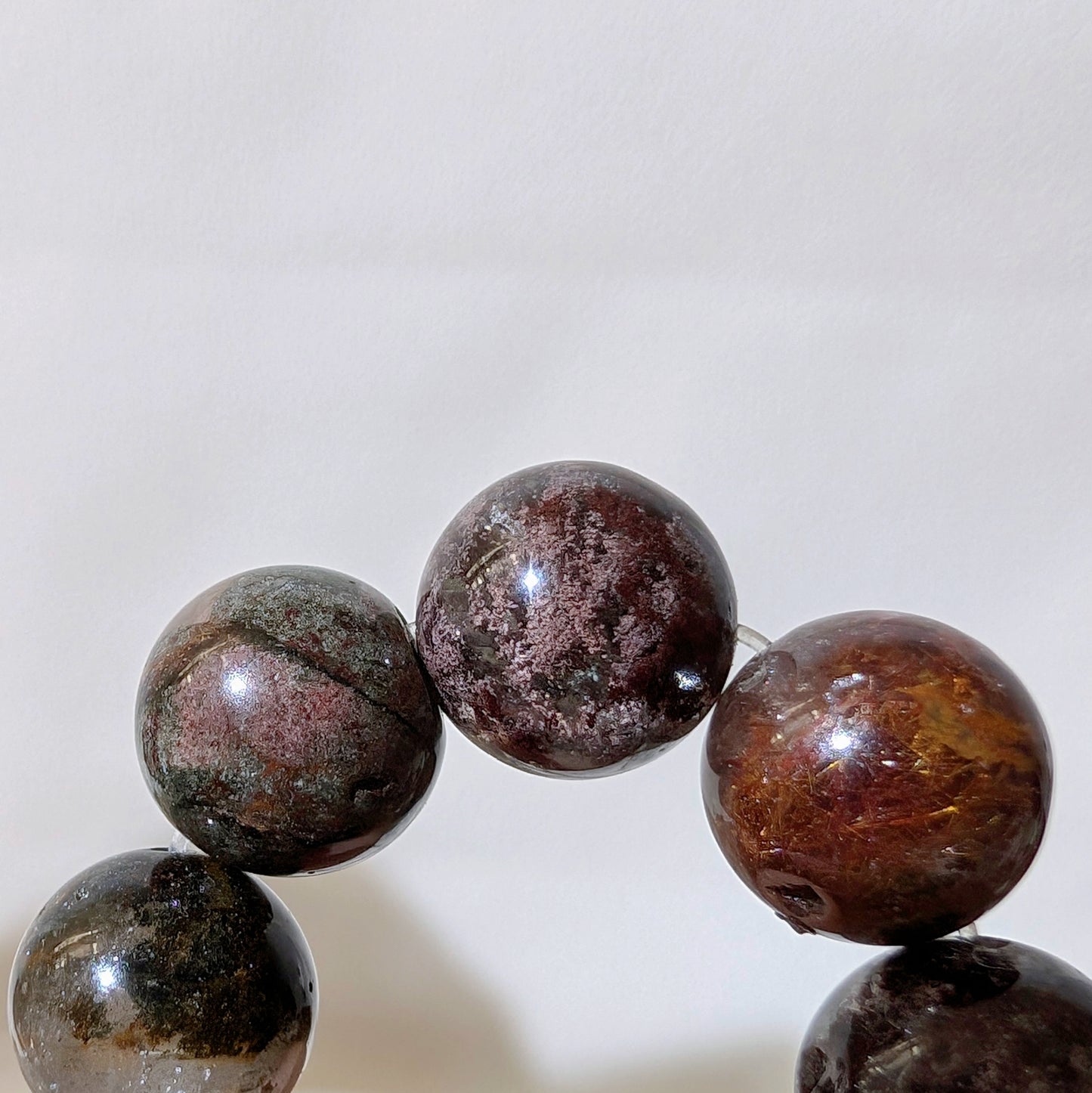 [MBLD01] Garden Lodolite Beaded Bracelet 滿盆花幽靈 10mm