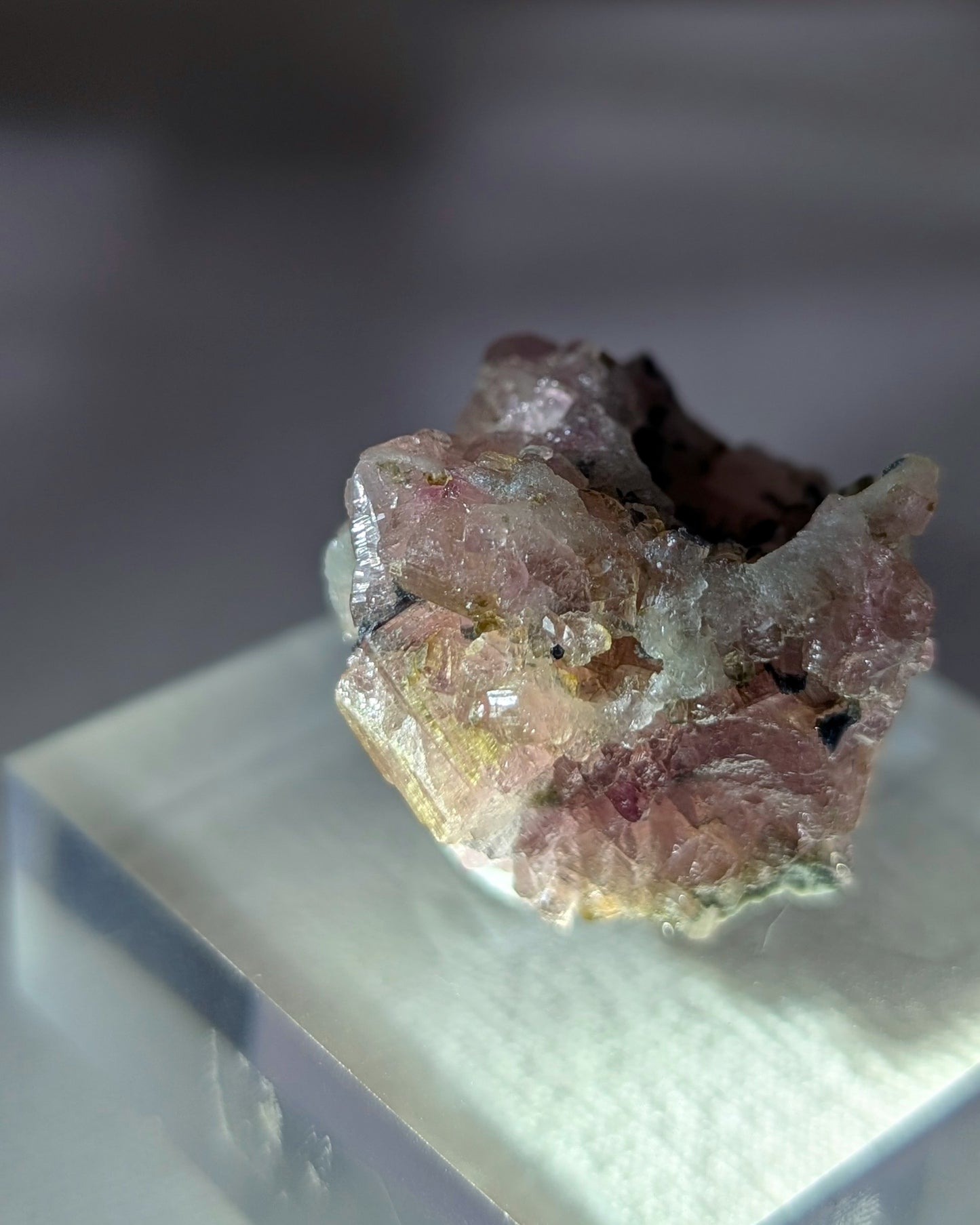 [PT01] Pink & Green Tourmaline mini geode 粉紅碧璽/西瓜碧璽迷你晶洞