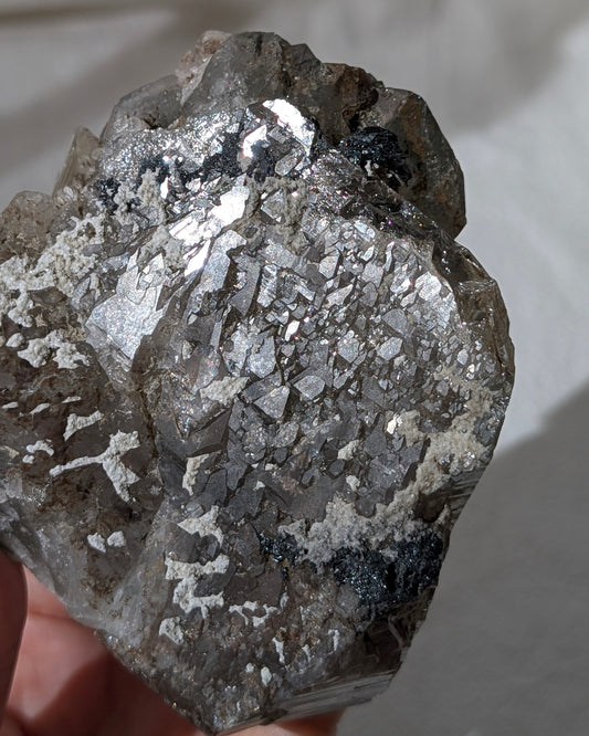 [HQ06] Himalayan Elestial Quartz with green lodolite & specularite (alligator+record keeper), Pakistan