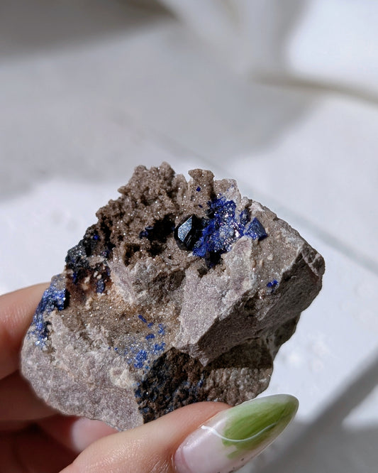 [AZ33] Azurite on matrix, Morocco