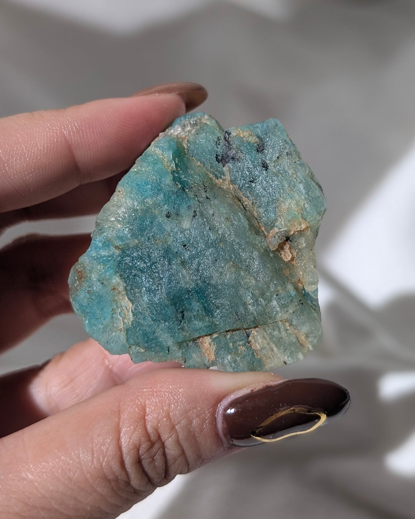 [AM01] Raw Amazonite for heart chakra healing (set of 2) 天河石原石