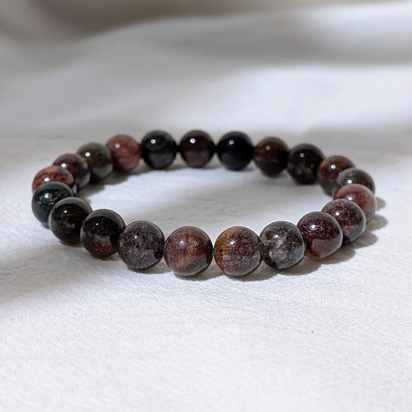 [MBLD08] Red Phantom Quartz Beaded Bracelet 滿盆紅幽靈手串 9mm