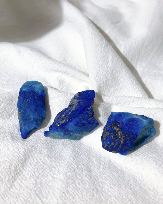 [LL19] Premium Quality Raw Lapis Lazuli (set of 3) 老礦青花紋青金石原石