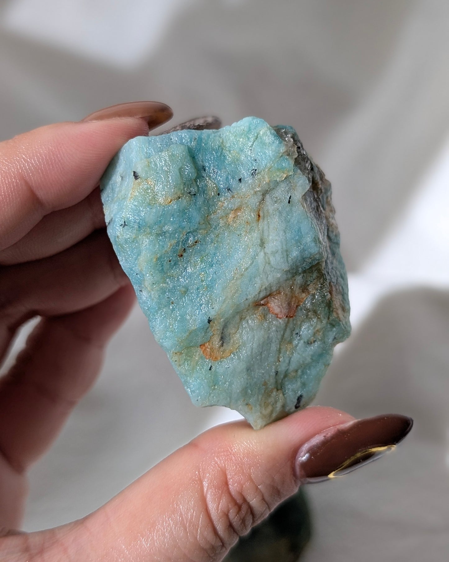 [AM02] Raw Amazonite for heart chakra healing (set of 2) 天河石原石