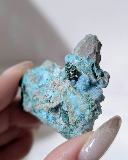 [CY10] Druzy Chrysocolla Malachite, Congo 孔雀礦矽孔雀礦石英共生