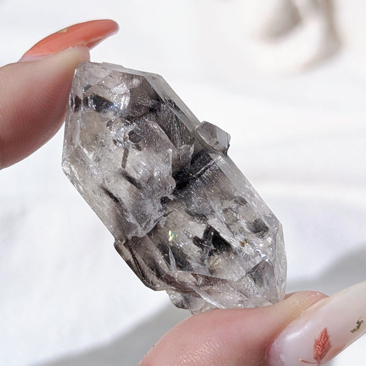[BR05] Rare Double Terminated Brookite Specimen, Pakistan 雙尖滿礦黑銀鈦礦標