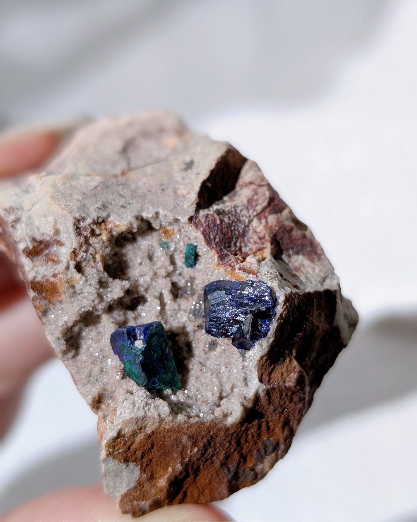 [AZ30] Azurite on matrix, Morocco