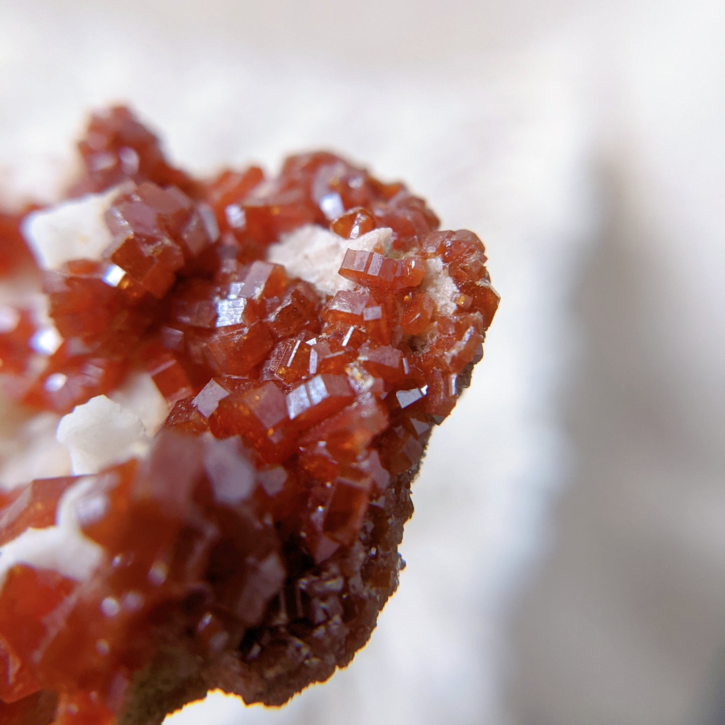 [VD01] High Grade Vanadinite on White Barite 精品摩洛哥釩鉛礦重晶石共生