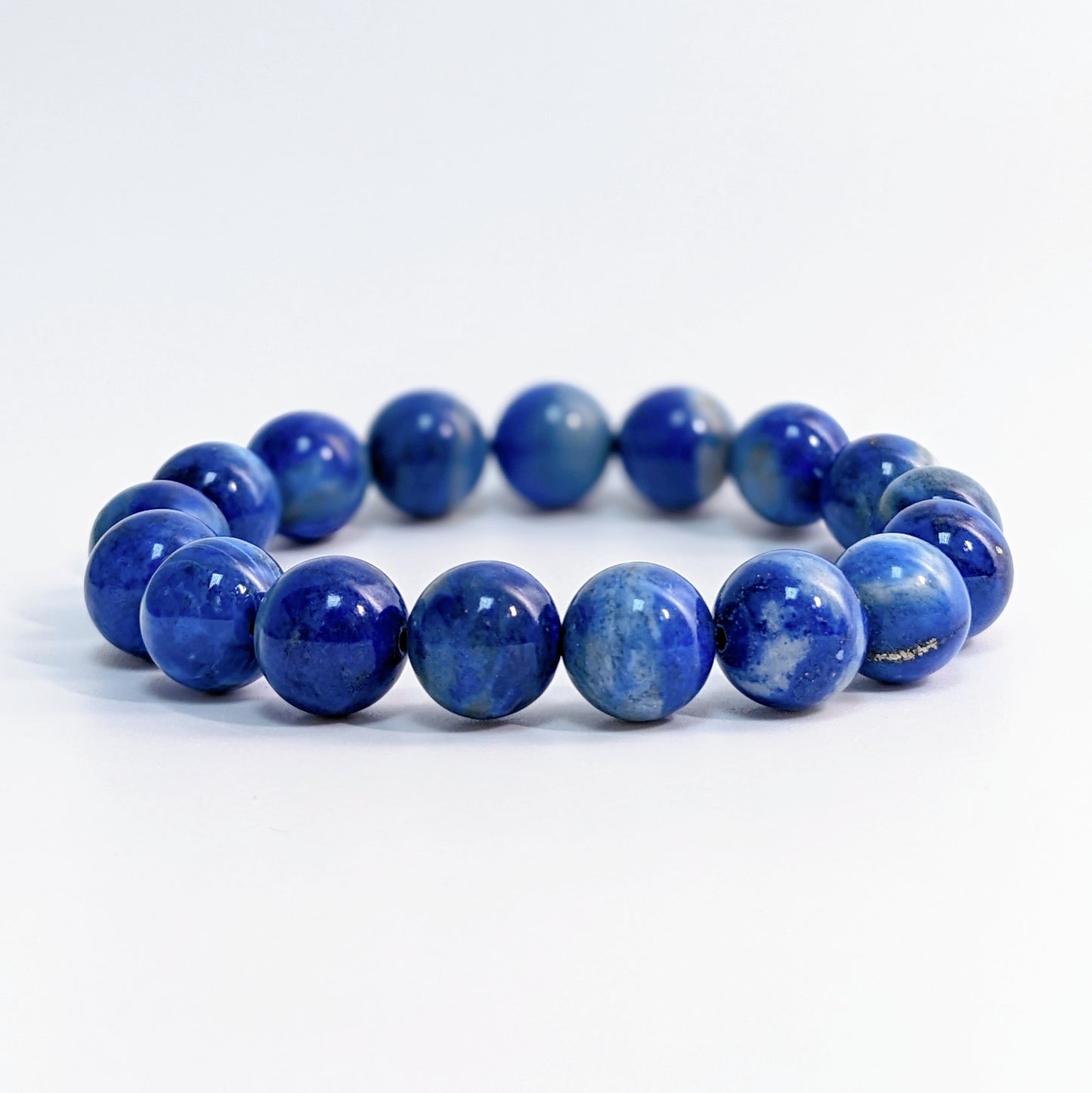 [MBLL02] Lapis Lazuli Beaded Bracelet 玉化老礦青金石 11mm